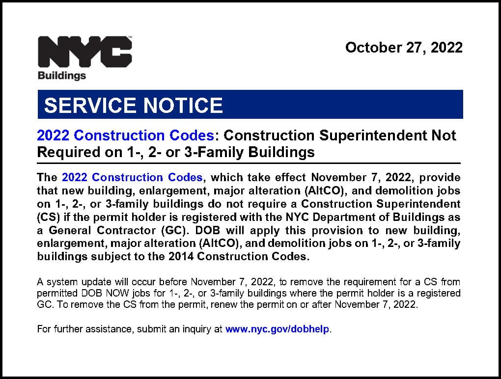 construction superintendent update