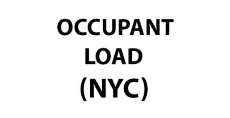Occupant Load New York City building code
