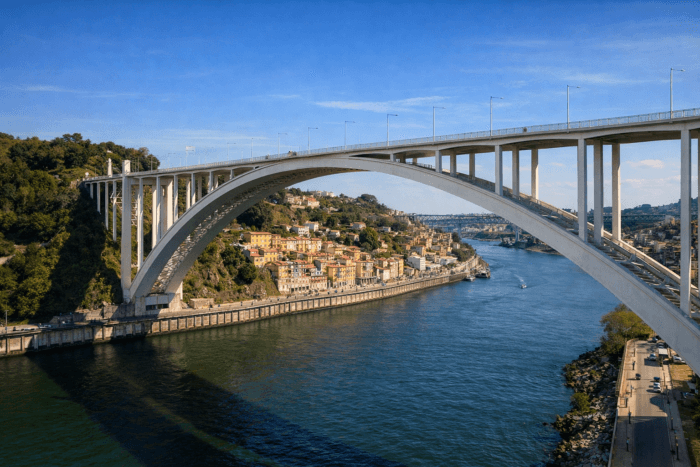 Arch bridge construction type