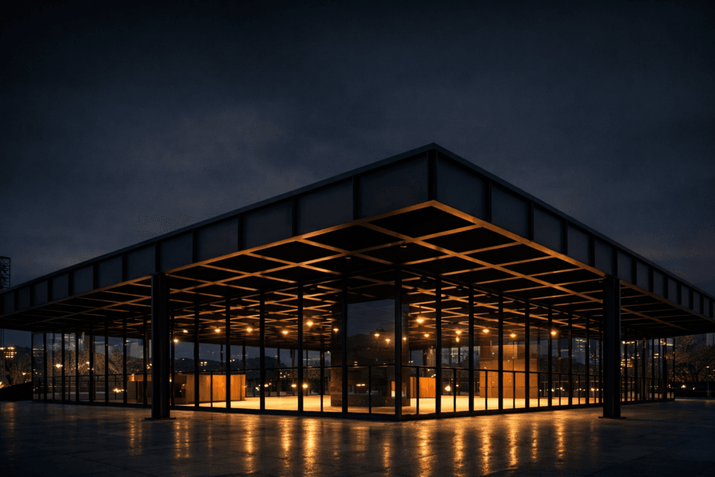 Neue National gallery in Berlin