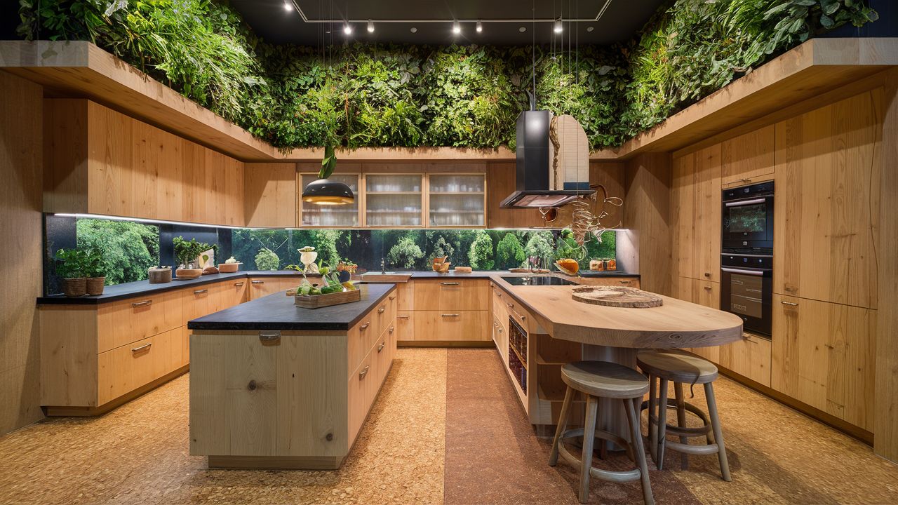 Biophilic Design Elements kitchen design idea for 2024