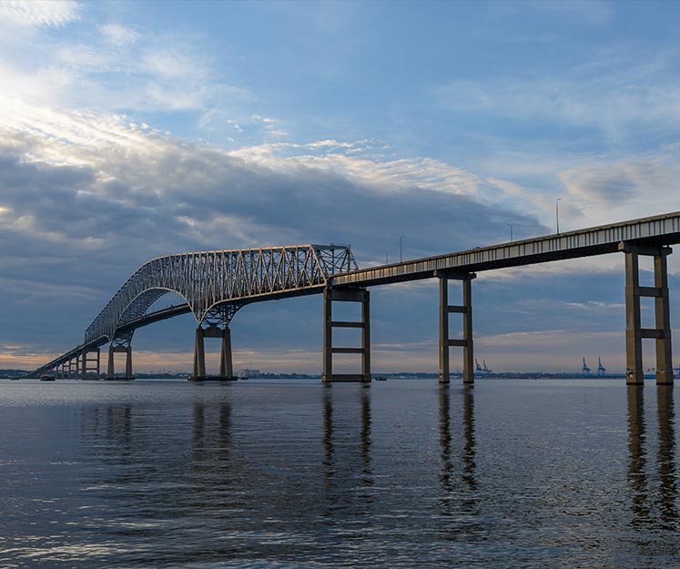 The Francis Scott Key Bridge in Baltimore