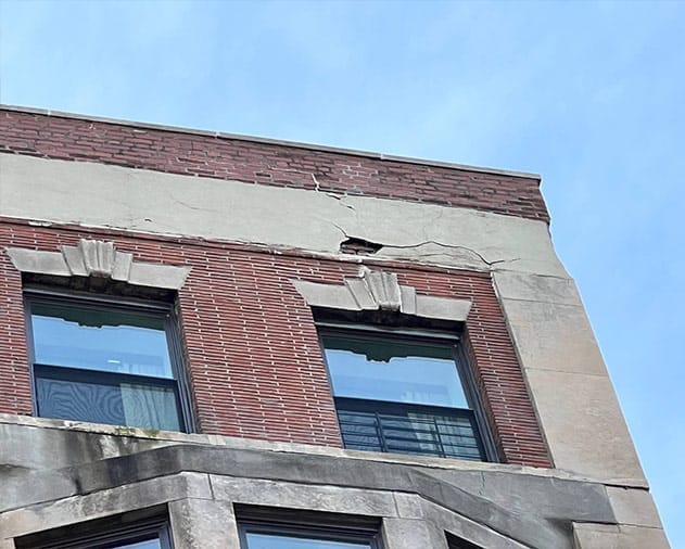 DAMAGED PARAPET WALL