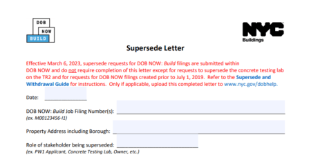 Supersede architect in DOB